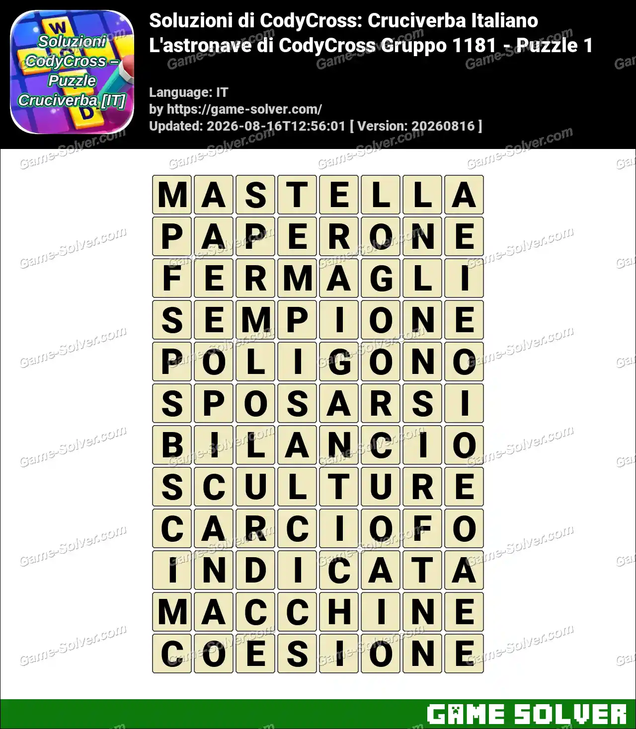 Soluzioni di CodyCross: Cruciverba Italiano L’astronave di CodyCross Gruppo 1181 – Puzzle 1